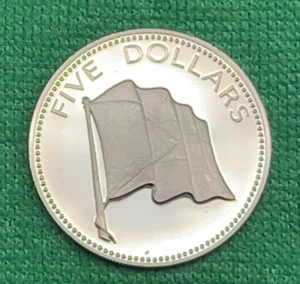 1974 Bahamas Silver Proof Like $5 Dollar Coin. - Foto 1 di 6