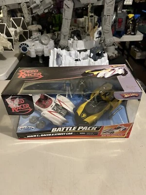 Mach 5 & Speed Racer X Hot Wheels Toys R Us Exclusivo de Battle Pack Nuevo Foto 1 de 4