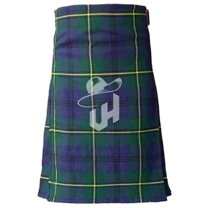 Falda escocesa moderna de tartán Johnstone de 8 yardas para hombre - hecha a mano, tradicional, ajuste personalizado - Imagen 1 de 3