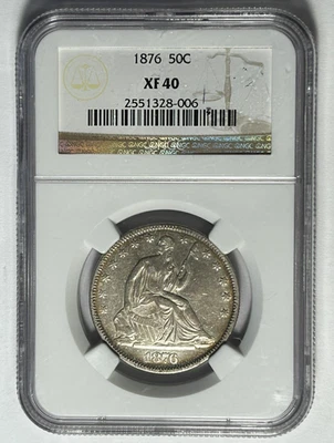 1876 LIBERTY HALF DOLLAR NGC VF 20 - Image 1 of 4