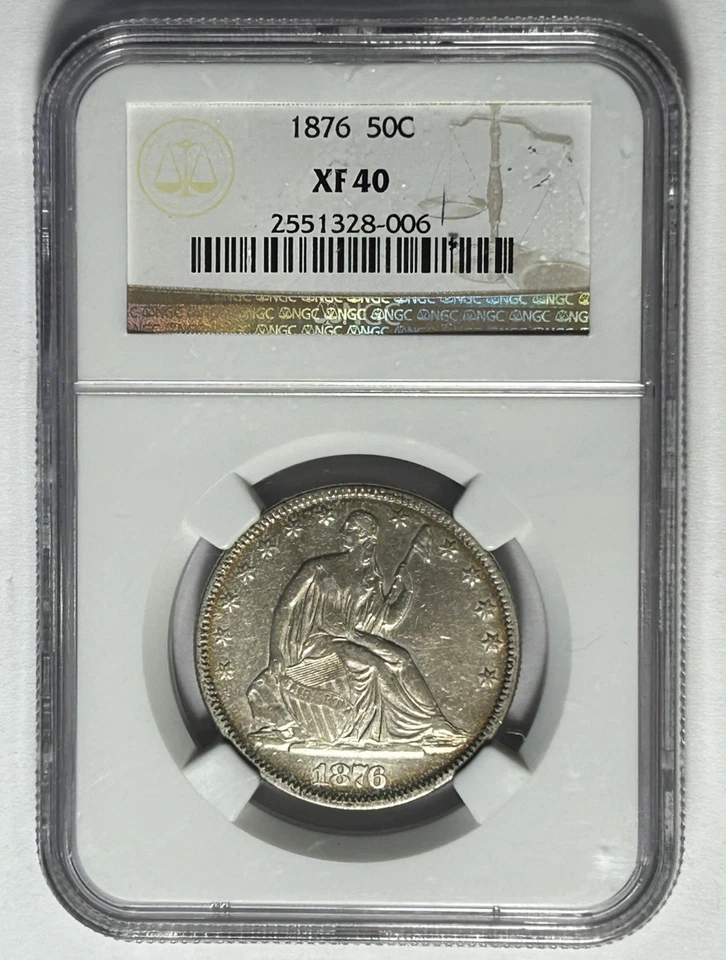 1876 LIBERTY HALF DOLLAR NGC VF 20 - Image 1 of 4