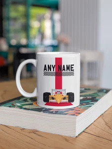 Personalised F1 Racing Mug - Formula One F1 Grand Prix Race Track - Grey - Picture 1 of 7