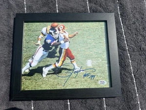 Lawrence Taylor BREAKING THEISMAN LEG signed 8x10 Framed Photo Giants PSA COA - Bild 1 von 5