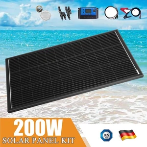 200 Watt 12V Solarpanel Set 30A Laderegler Montagewinkel Solaranlage Inselanlage - Bild 1 von 11