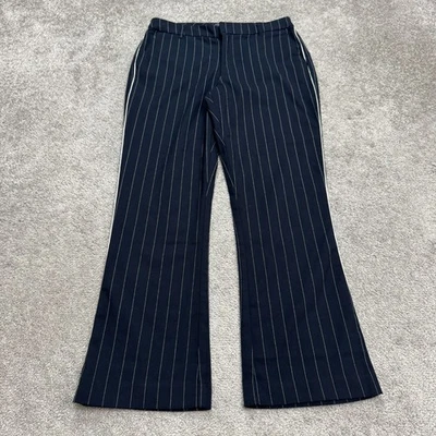 Abercrombie & Fitch Boot Leg Dress Pants Womens Snall Navy White Striped 29x27 - Image 1 of 4