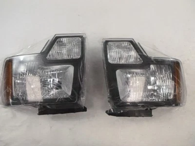 Par de Faróis Spyder Cristal Âmbar Preto Para Ford F150 2009-2012 HD-JH-FF150 - Imagem 1 de 4