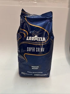 Lavazza Super Crema Kaffee ganze Bohne Noten von Haselnuss braunem Zucker 2,2 Pfund BB - 12/26 - Bild 1 von 6