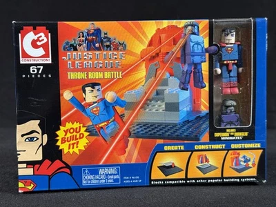 Sellado 2004 C3 Construcción Liga de la Justicia Sala del Trono Batalla Superman Lego Foto 1 de 4