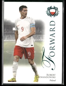 2023-24 Futera Unique World Football #076 Robert Lewandowski #076 Emerald #/40 - Picture 1 of 2