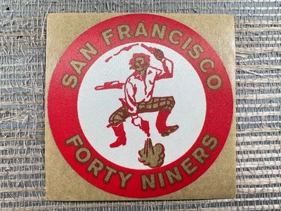 Parche adhesivo de tela vintage de tela Avery de la NFL con logotipo de los 49ers de San Francisco de 3" años 60 Foto 1 de 3