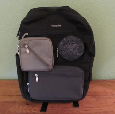 Nuevo bolso mochila de viaje modular Snap & Go negro con etiquetas Baggallini Foto 1 de 4