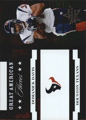 Rookies and Stars Great American Heroes 2005 blanco #GAH12 Domanick Davis/750 FB Foto 1 de 2