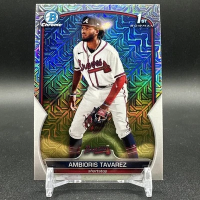 Ambioris Tavarez 2023 Bowman 1st Mega Box Mojo Refractor Atlanta Braves BCP-33 - Image 1 of 2
