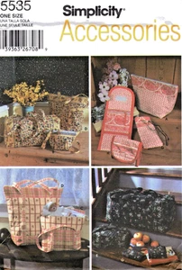 Quilted Bags, Change Purse, Eyeglasses Case Simplicity Sewing Pattern 5535 - Picture 1 of 2