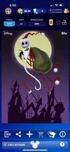 Topps Disney Collect Digital Jack Nightmare Before Christmas Rare Award 2020 - Picture 1 of 2