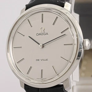 *NEAR MINT* Vintage OMEGA De Ville TOOL.104 Manual Winding Silver Dial 33mm Mens - Picture 1 of 13