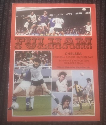 Fulham v Chelsea Football League Division 2 Programme 8th March 1980 - Image 1 of 2