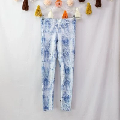 Terez NEW Blue White Tie Dye Denim-Look Performance Athletic Leggings Size XS - Image 1 of 4