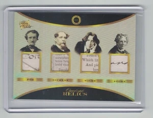 EDGAR ALLAN POE Dickens WILDE Stowe 2024 Pieces Past 1800s QUAD WRITING RELIC - Picture 1 of 2
