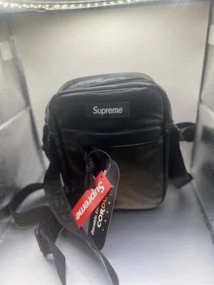 Borsa a tracolla Supreme in pelle nera FW23 PRONTA SPEDIZIONE VELOCE - NUOVA ✅✅✅ - Immagine 1 di 4