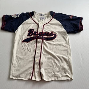 Vintage Starter Atlanta Braves Jersey Large MLB Baseball Genuine Merchandise - Picture 1 of 5