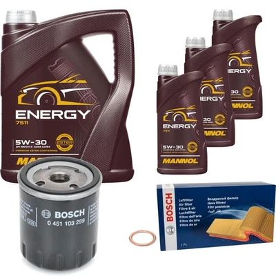 BOSCH Inspektionspaket 8 L MANNOL Energy 5W-30 für Renault 25 B29_ 2.2 - Bild 1 von 4
