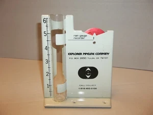 Vintage Advertising 6" Rain Gauge/Recorder Explorer Pipeline Co Tulsa, OK - Picture 1 of 5
