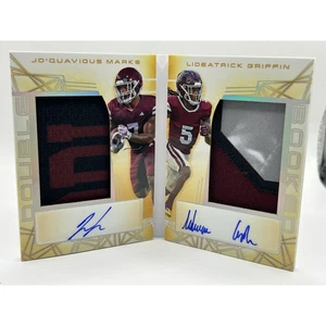 2024 Leaf Trinity Woody Marks & Griffin Booklet Dual Patch Auto 4/10 SSP RC - Bild 1 von 5