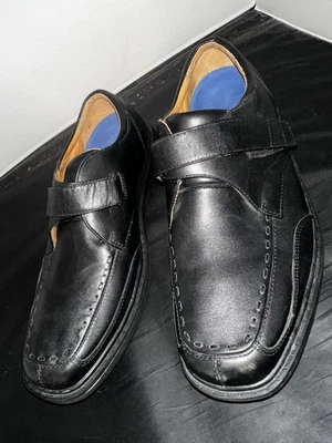 Dr Comfort Frank Shoes Mens 10.5 XW Black Leather Slip On Diabetic Orthopedic - Image 1 of 4