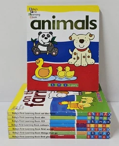 Baby's First Learning Book x8 Set Of Board Books Complete Words Animals Numbers - Picture 1 of 16