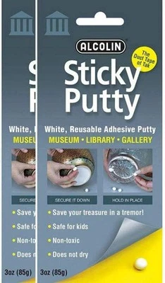 6oz Sticky Putty- Reusable Museum & Gallery Quality Adhesive Putty,- White  - Image 1 of 4