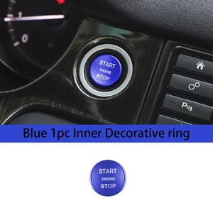 Car Start Push Button Cover Ring Sticker For Land Rover Discovery Sport LR5 Blue - Picture 1 of 7