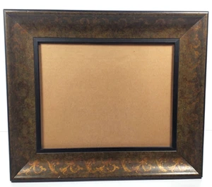 Picture Frame Black With Gold Scrolls Wood Frame 8X10 Hang or Stand Quantity 1 - Picture 1 of 11