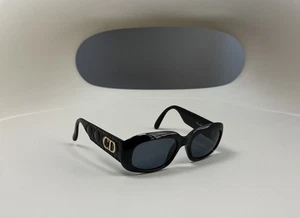Retro Vintage Damen Christian Dior CD Sonnenbrille 2006 94F schwarz großes Logo - Bild 1 von 12