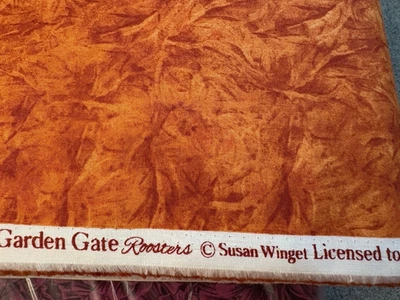 Liquidificador de tecido de algodão Susan Winget Wilmington laranja Garden Gate escolha - Imagem 1 de 2