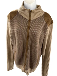 LRL Ralph Lauren brauner Damenpullover mit durchgehendem Reißverschluss Reitsport XLarge - Bild 1 von 11