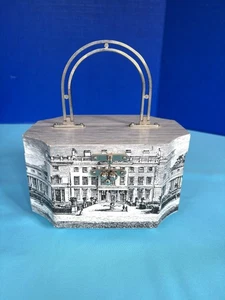 Vintage  Fornasetti Style Decoupage Box Purse Handbag - Picture 1 of 8