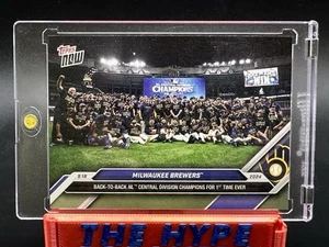Milwaukee Brewers Back To Back NL Central Division Champs 2024 Topps Now #715 - Bild 1 von 2