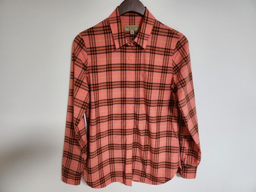 Camicia donna Burberry rosa quadri cotone UK6 8002969 116829144