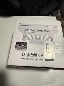 AXP120-X67 White ARGB HTPC/ITX Low profile CPU Cooler - Picture 1 of 5