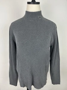 Suéter de Colección Años 90 LRL Ralph Lauren Cuello Imitado Gris Carbón Acanalado MUJER M/L - Imagen 1 de 14