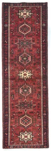 Vintage Tribal Geometric Red Oriental Runner Rug Kitchen Hallway Carpet 3X10 ft - Picture 1 of 11