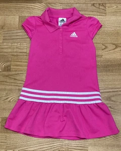 Girl's Adidas Hot Pink Polo Dress Size 5 EUC - Picture 1 of 3