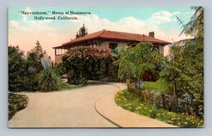 Vintage Hayvenhurst Haus von Nazimova Hollywood Kalifornien Postkarte - Bild 1 von 2