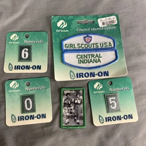 Lot Of 5 Girl Scout Patches New Central Indiana - Picture 1 of 4