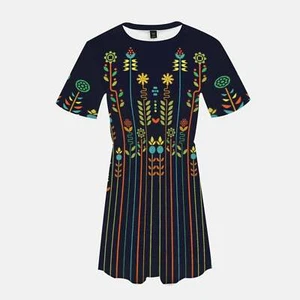 Midnight Garden African One Piece Dress - Picture 1 of 7