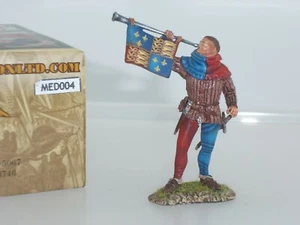 PRIMA LEGIONE MED004 CAVALIERI MEDIEVALI DI AGINCOURT TROMBETTISTA BRITANNICO IN PIEDI - Foto 1 di 2
