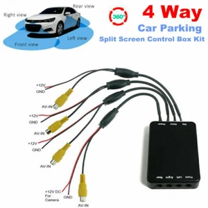360° Car Camera 4CH Split Screen Control Box Video Parking View Image Assist Kit - Picture 1 of 12