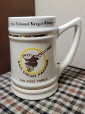 Vintage 1984 World Series San Diego Padres League Champions Ceramic Beer Mug