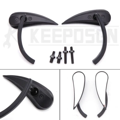 Espejos retrovisores laterales negros para motocicleta Honda Shadow Spirit 750 1100 VTX1300 VTX1800 Foto 1 de 4